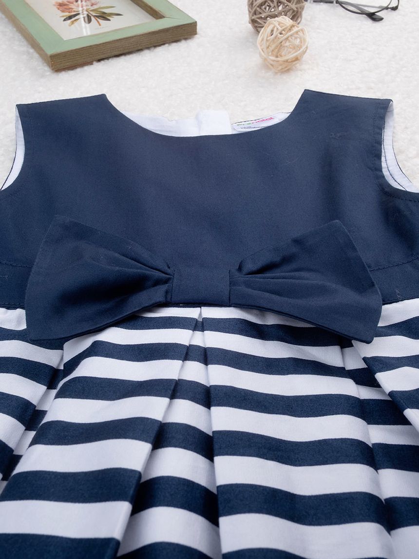 παιδικό φόρεμα μπλε/λευκό elegant για κορίτσι - Prénatal