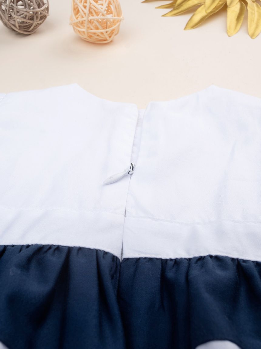 βρεφικό φόρεμα λευκό/μπλε elegant για κορίτσι - Prénatal