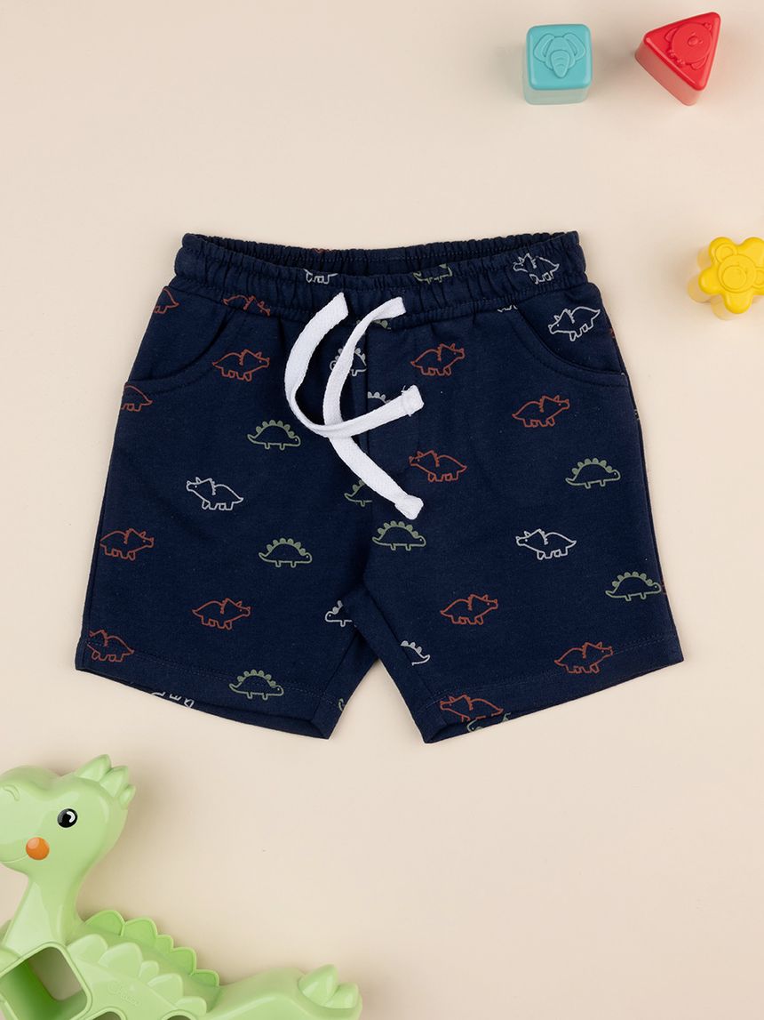 βρεφικό σορτσάκι μπλε με δεινόσαυρους για αγόρι - Prénatal