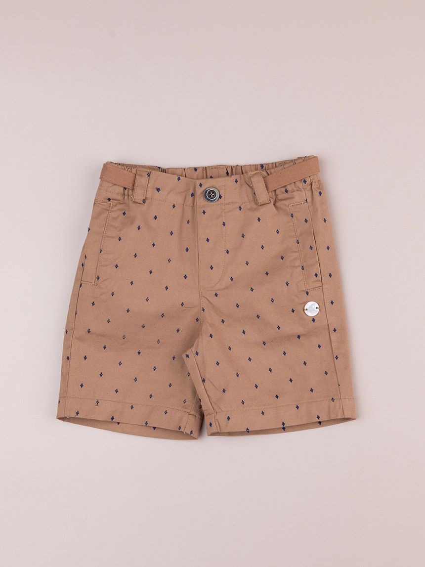 βρεφικό σορτσάκι καφέ premium για αγόρι - Prénatal