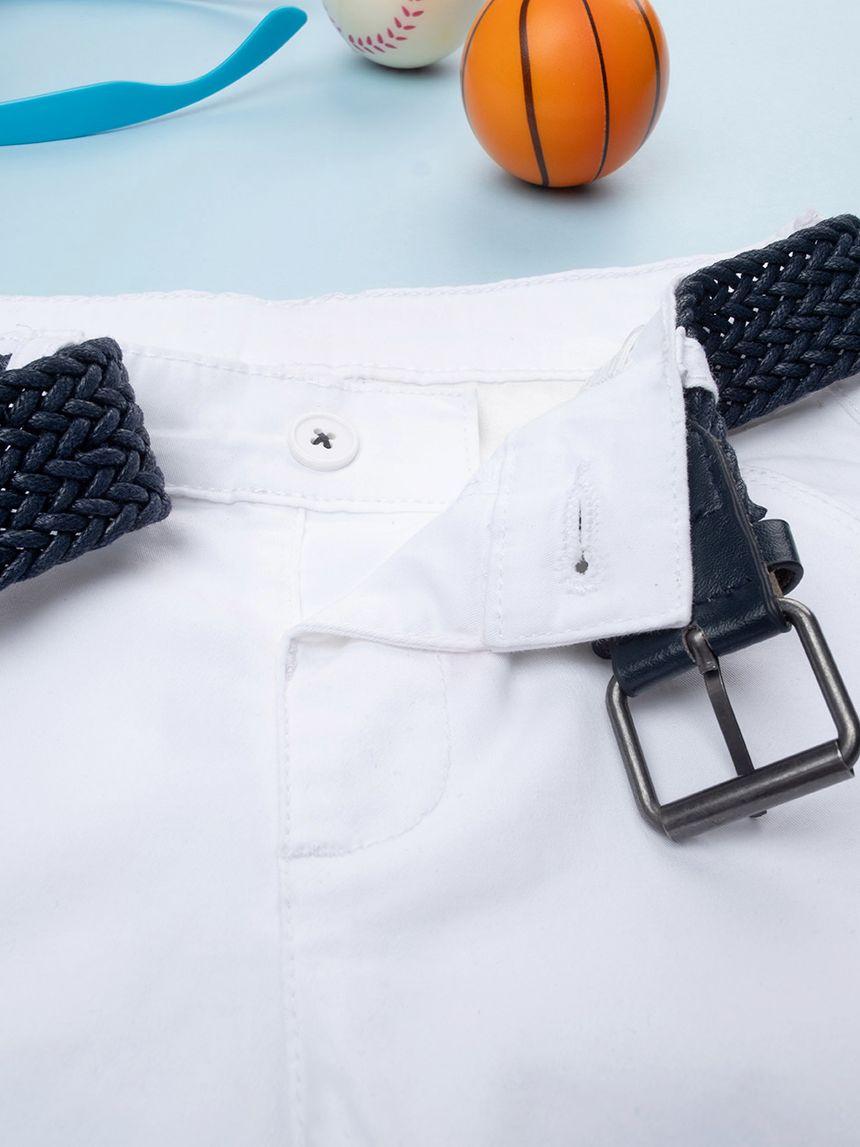 παιδική βερμούδα λευκή elegant για αγόρι - Prénatal