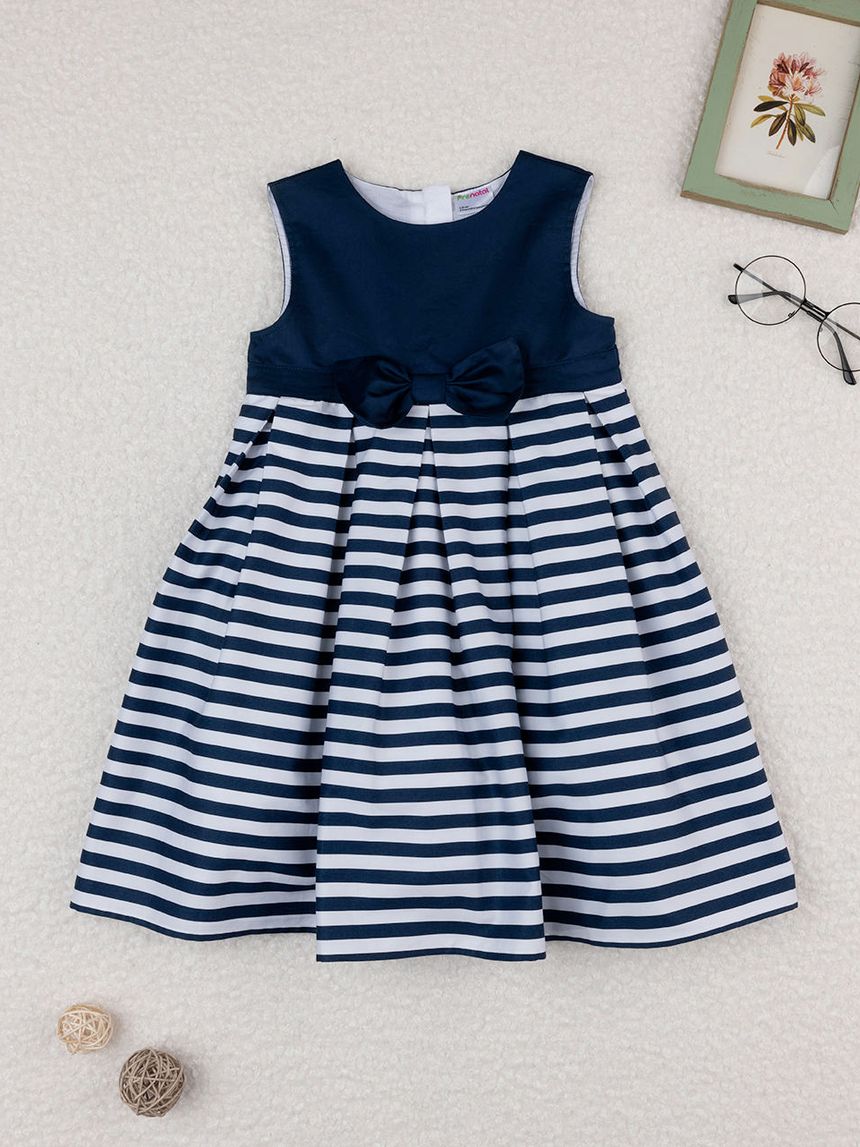 παιδικό φόρεμα μπλε/λευκό elegant για κορίτσι - Prénatal