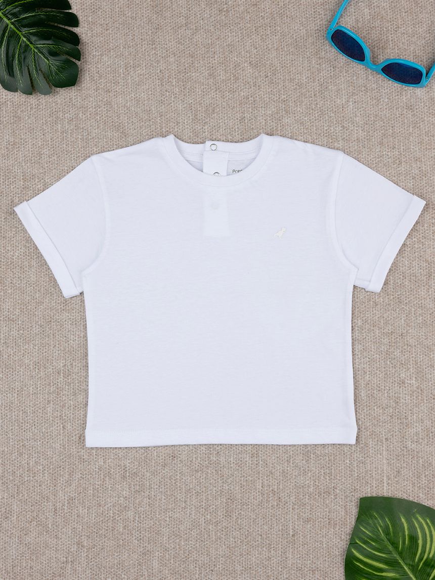 βρεφικό t-shirt λευκό με δεινόσαυρο για αγόρι - Prénatal