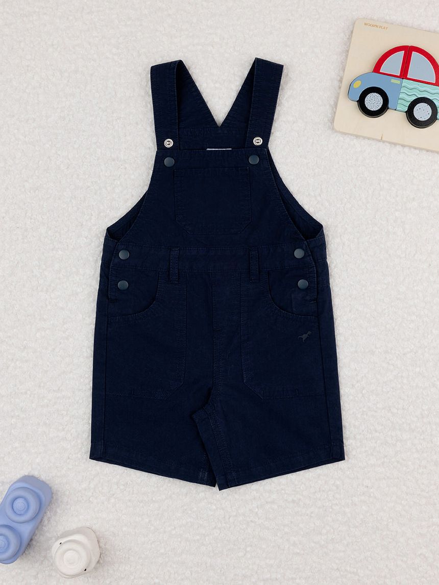 βρεφική σαλοπέτα μπλε με δεινόσαυρο για αγόρι - Prénatal