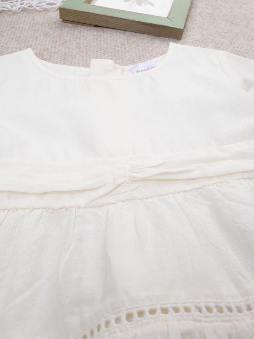 βρεφικό φόρεμα λευκό elegant για κορίτσι - Prénatal