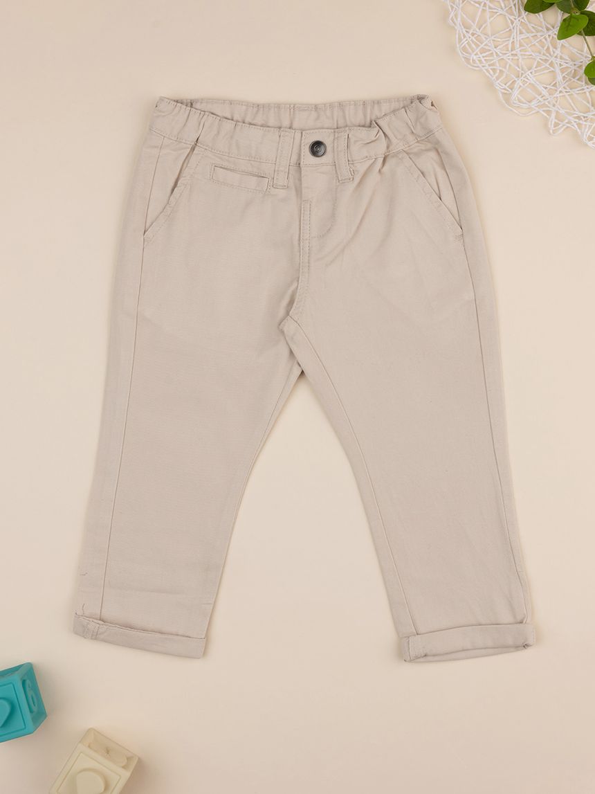 παιδικό παντελόνι μπεζ elegant για αγόρι - Prénatal