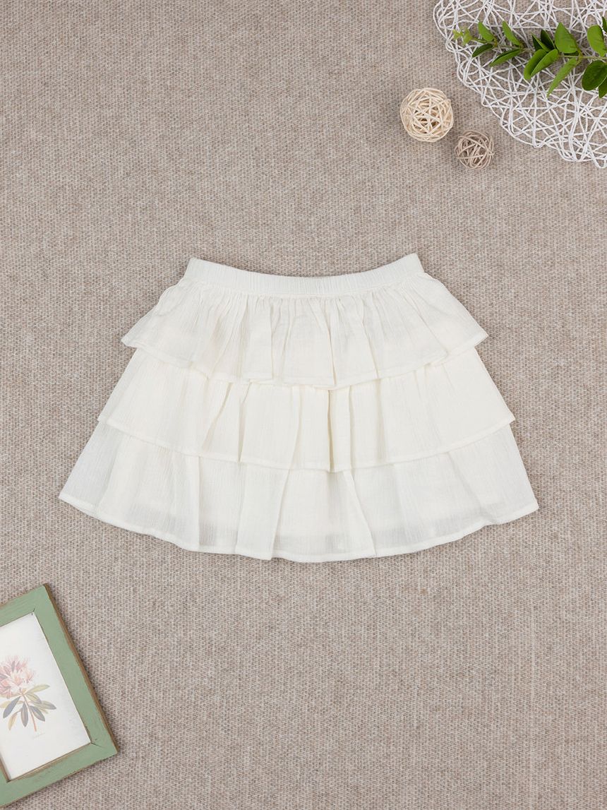 παιδική φούστα λευκή elegant για κορίτσι - Prénatal