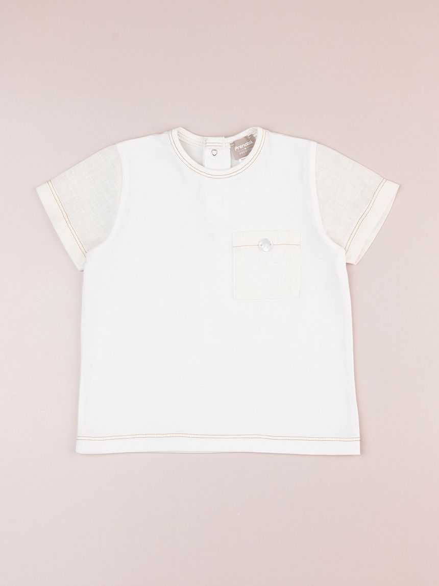 βρεφικό t-shirt λευκό premium για αγόρι - Prénatal