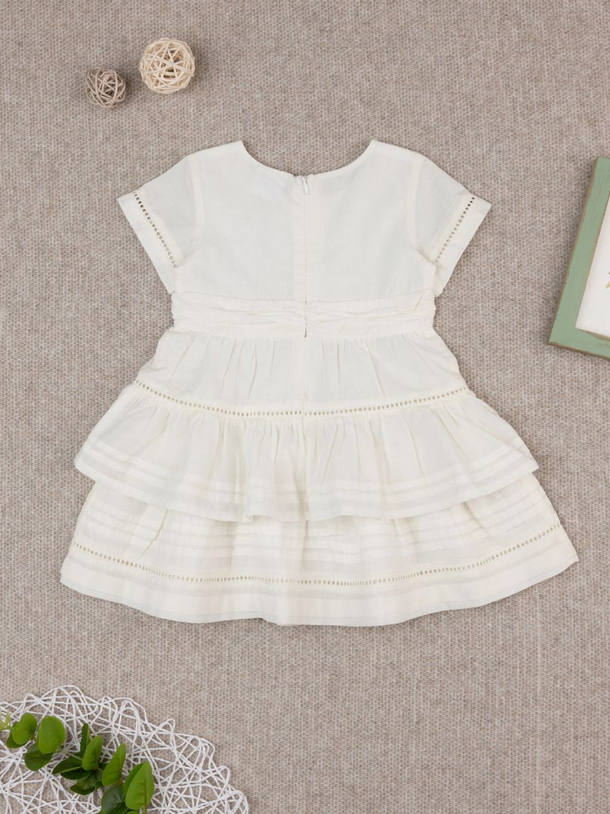 βρεφικό φόρεμα λευκό elegant για κορίτσι - Prénatal