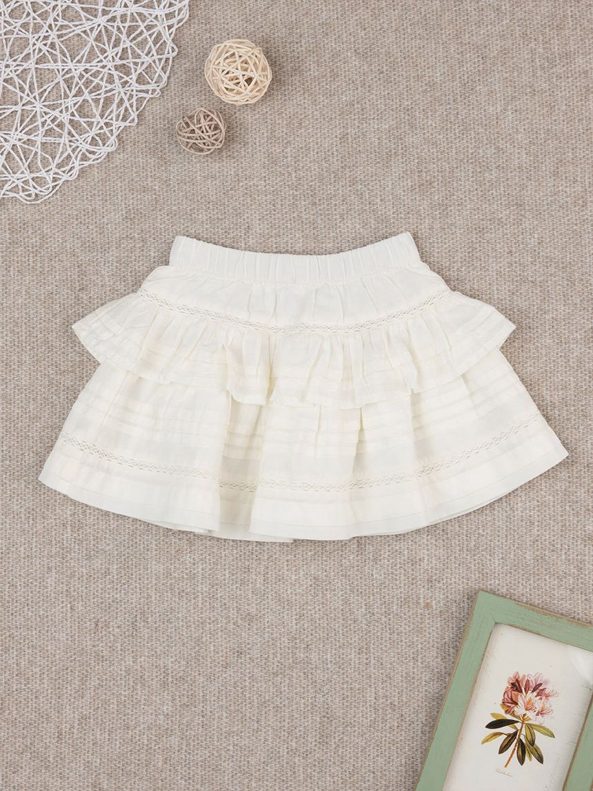 βρεφική φούστα λευκή elegant για κορίτσι - Prénatal