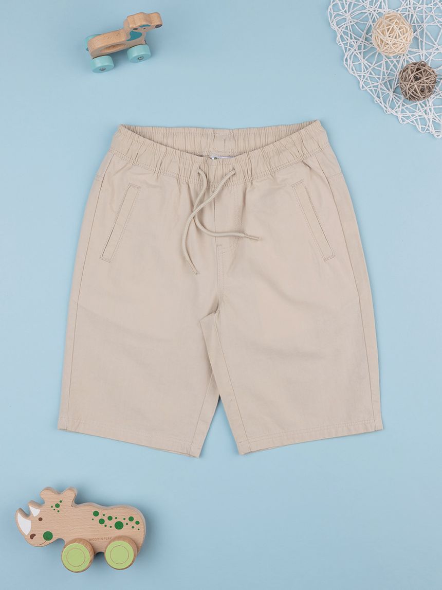 παιδική βερμούδα μπεζ για αγόρι - Prénatal