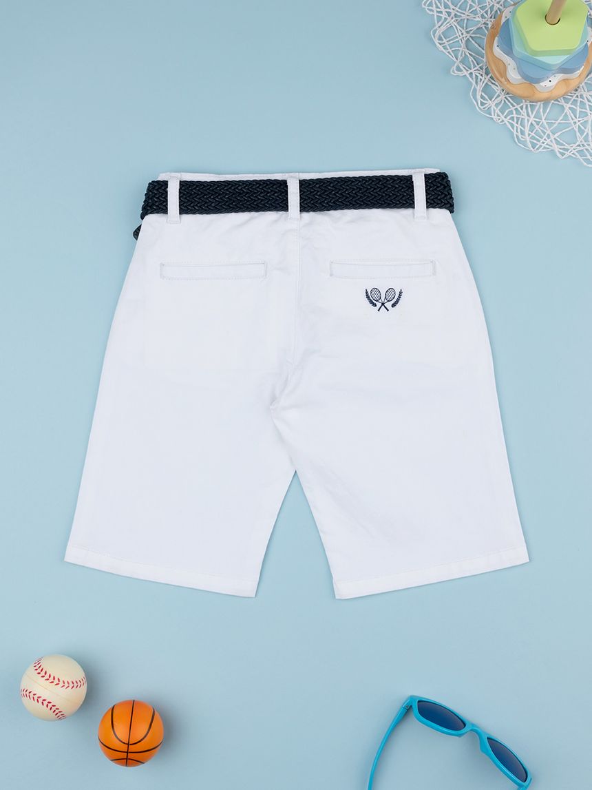 παιδική βερμούδα λευκή elegant για αγόρι - Prénatal