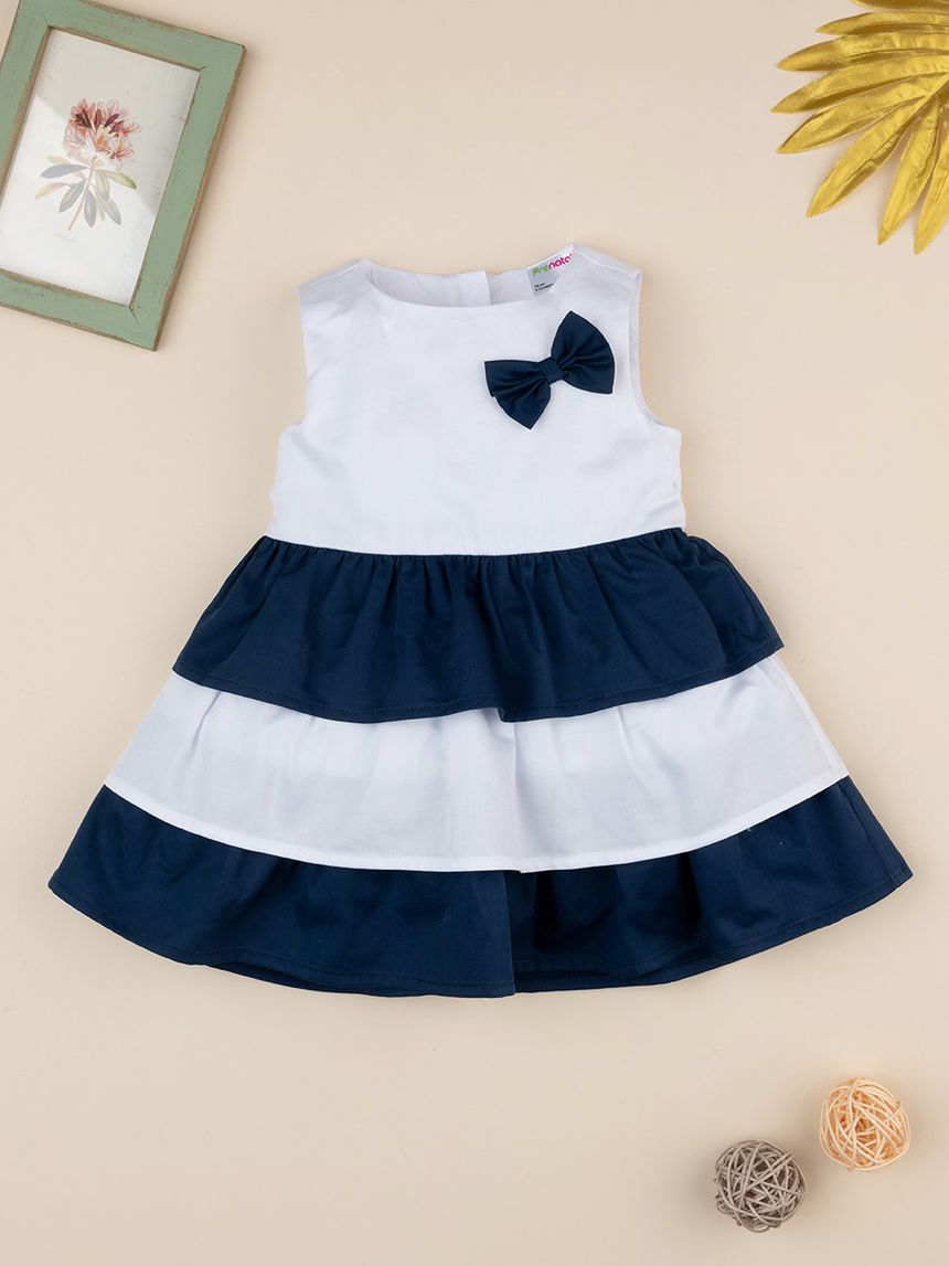 βρεφικό φόρεμα λευκό/μπλε elegant για κορίτσι - Prénatal