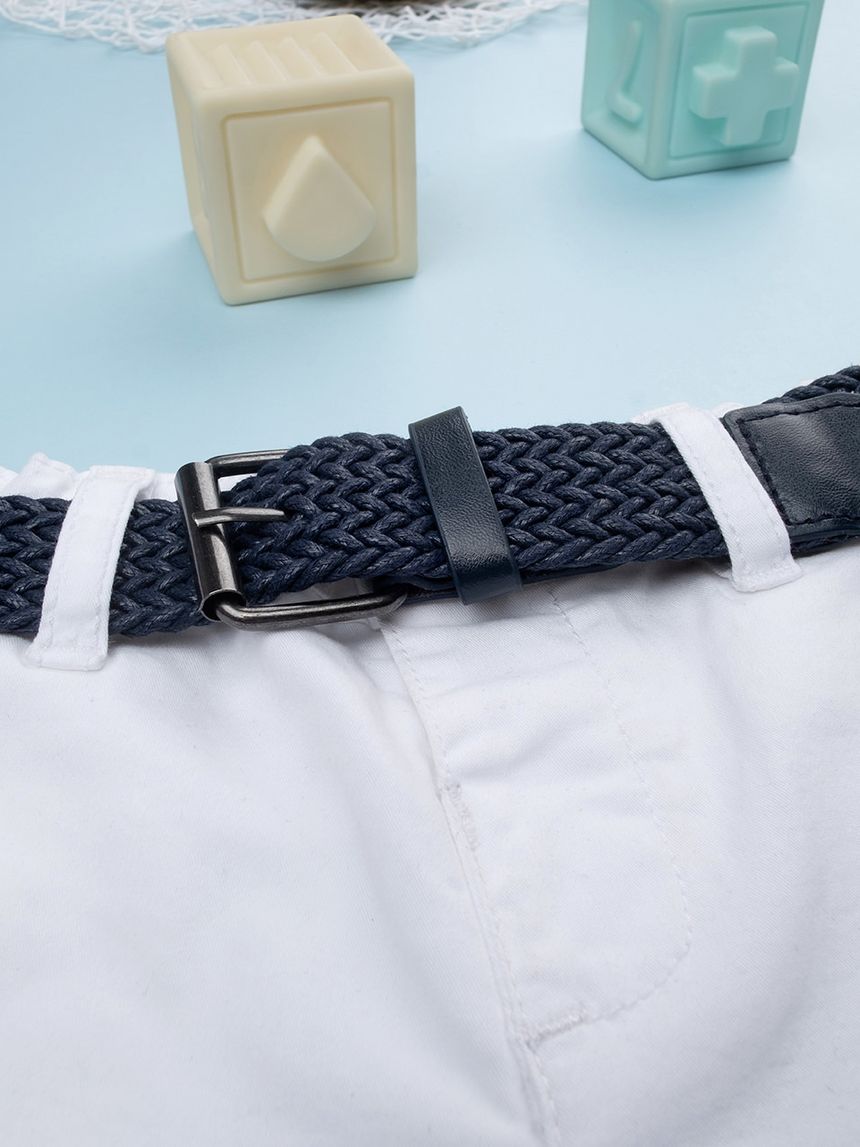 βρεφικό σορτσάκι twill λευκό elegant για αγόρι - Prénatal