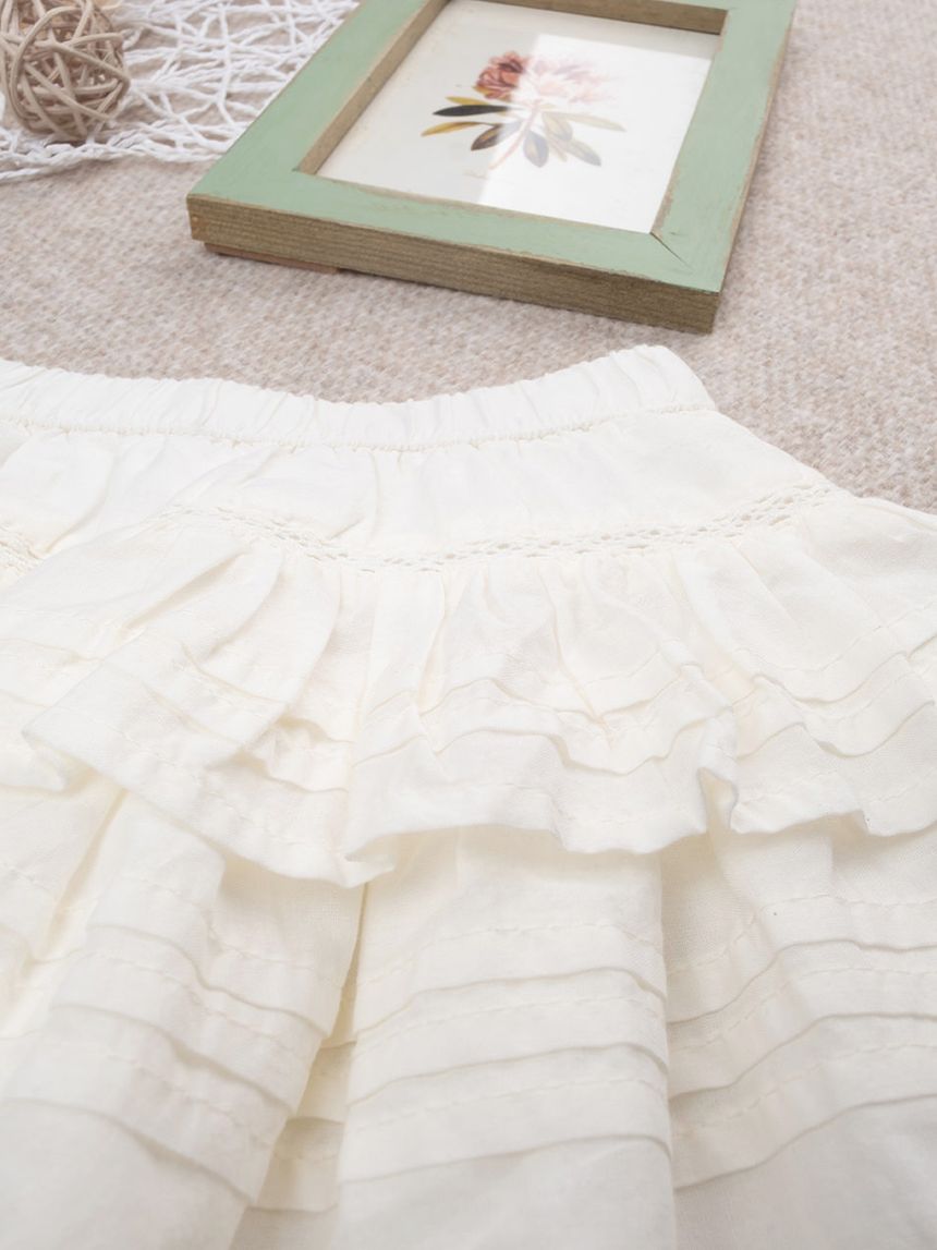 βρεφική φούστα λευκή elegant για κορίτσι - Prénatal