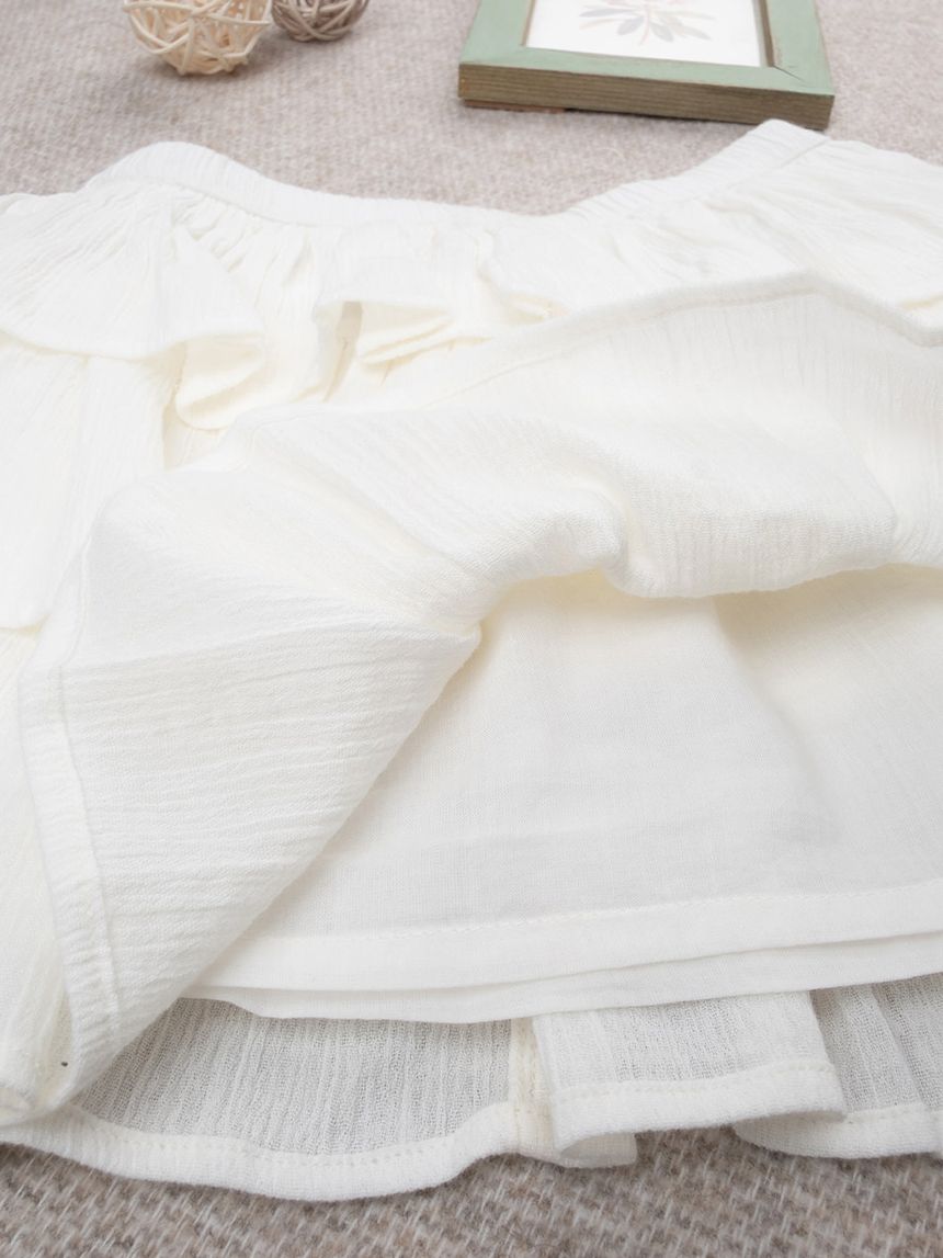 παιδική φούστα λευκή elegant για κορίτσι - Prénatal