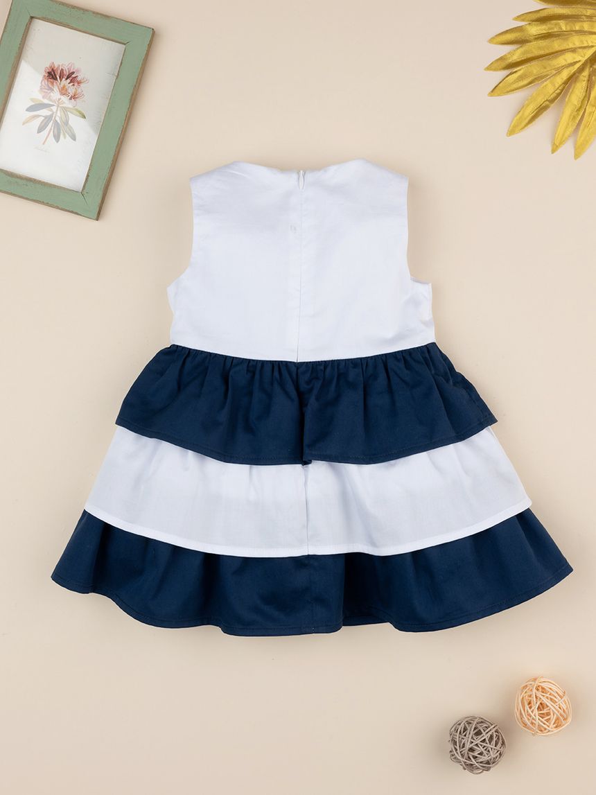 βρεφικό φόρεμα λευκό/μπλε elegant για κορίτσι - Prénatal