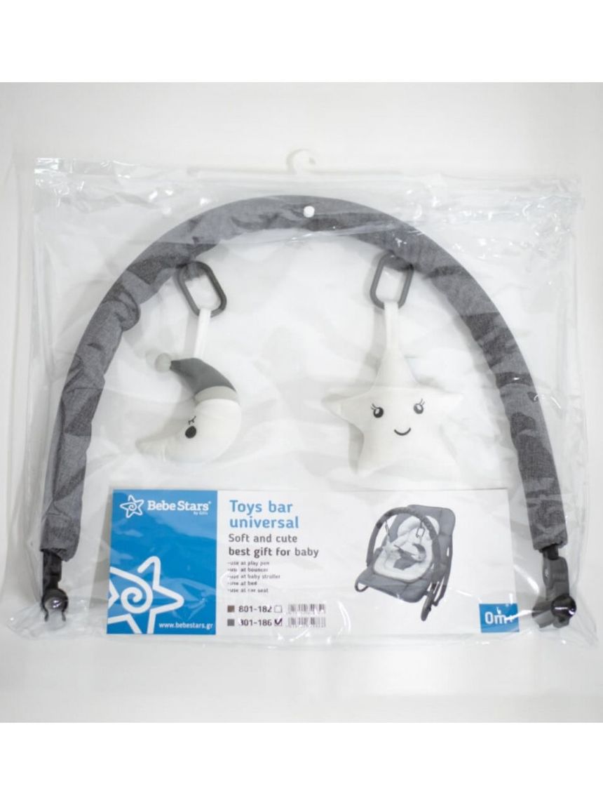 Bebe stars μπάρα με παιχνίδια grey 801-186 - Bebe Stars