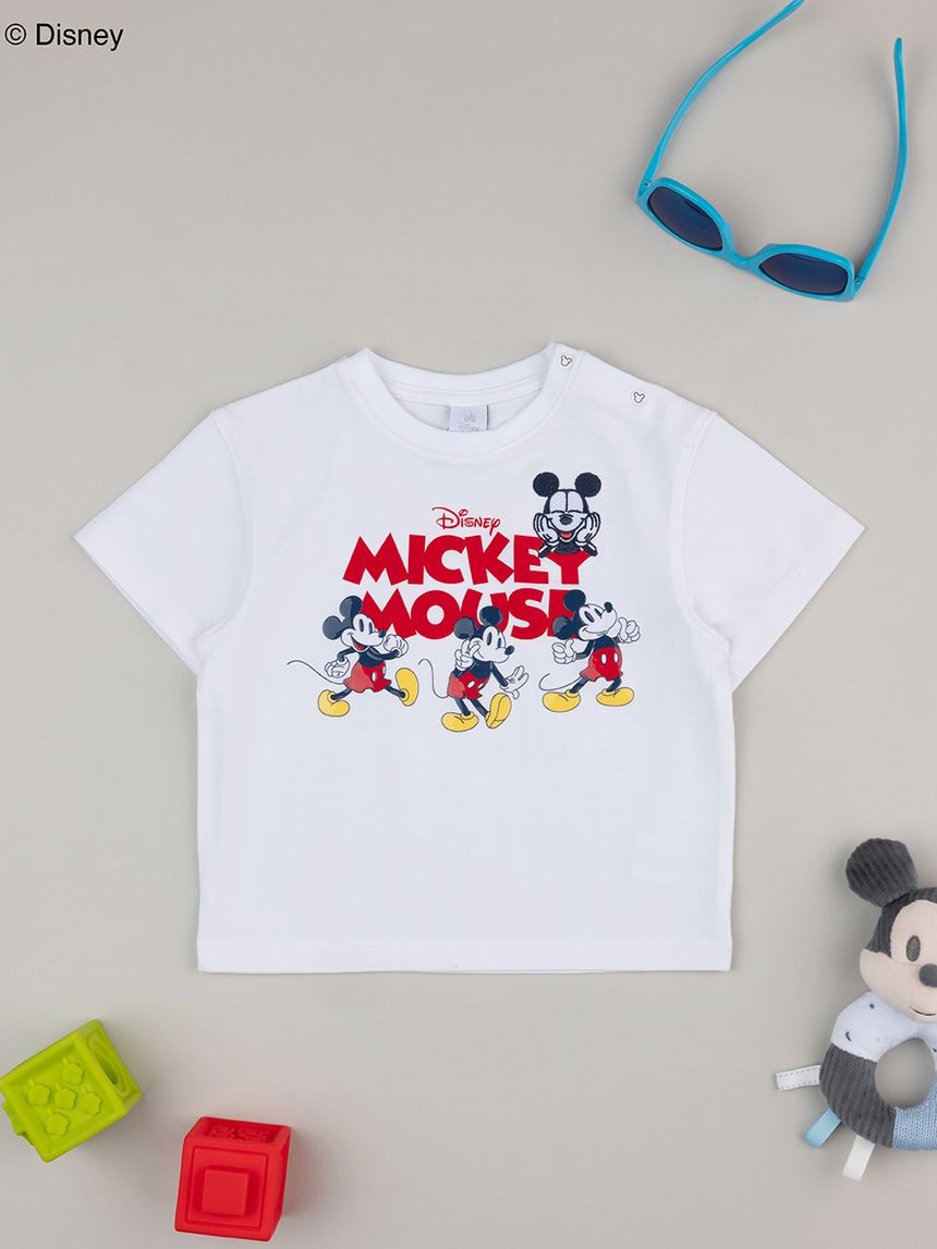 βρεφικό t-shirt λευκό mickey για αγόρι - Prénatal