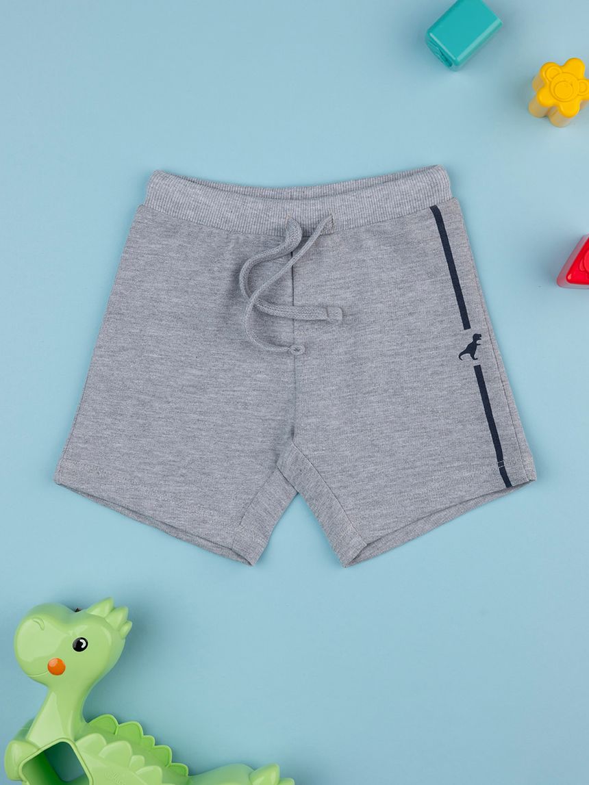 βρεφική βερμούδα γκρι με δεινόσαυρο για αγόρι - Prénatal