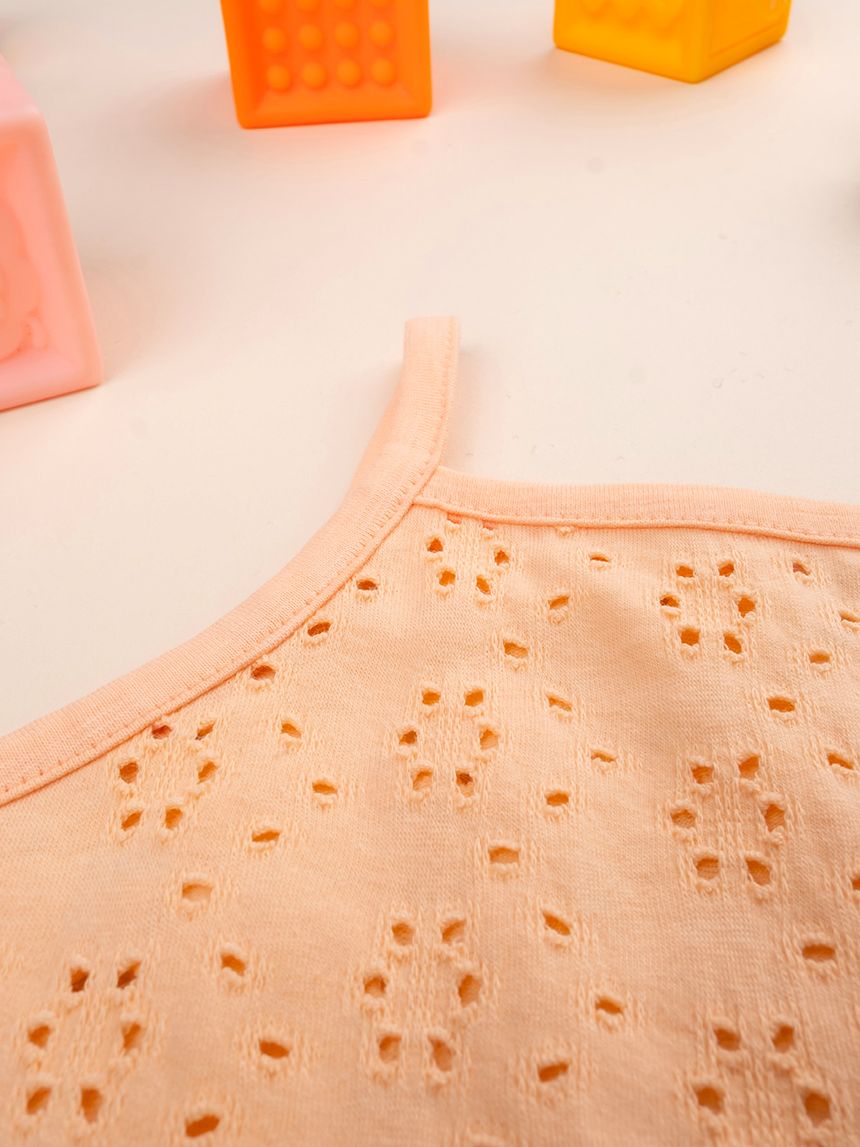 παιδικό φόρεμα πορτοκαλί sangallo για κορίτσι - Prénatal