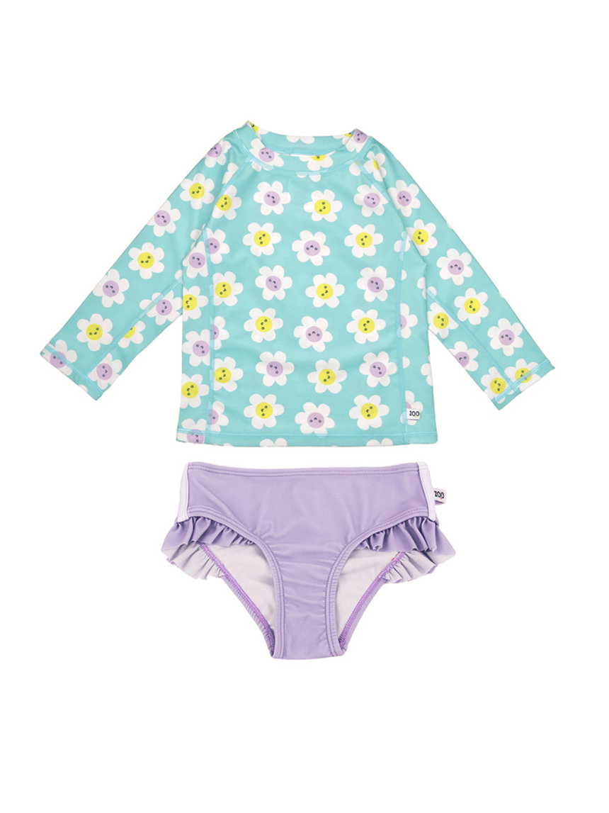 Zoocchini σετ uv μαγιό και μπλούζα daisy 6 μηνών - 4 ετών zoo16405 - Zoocchini