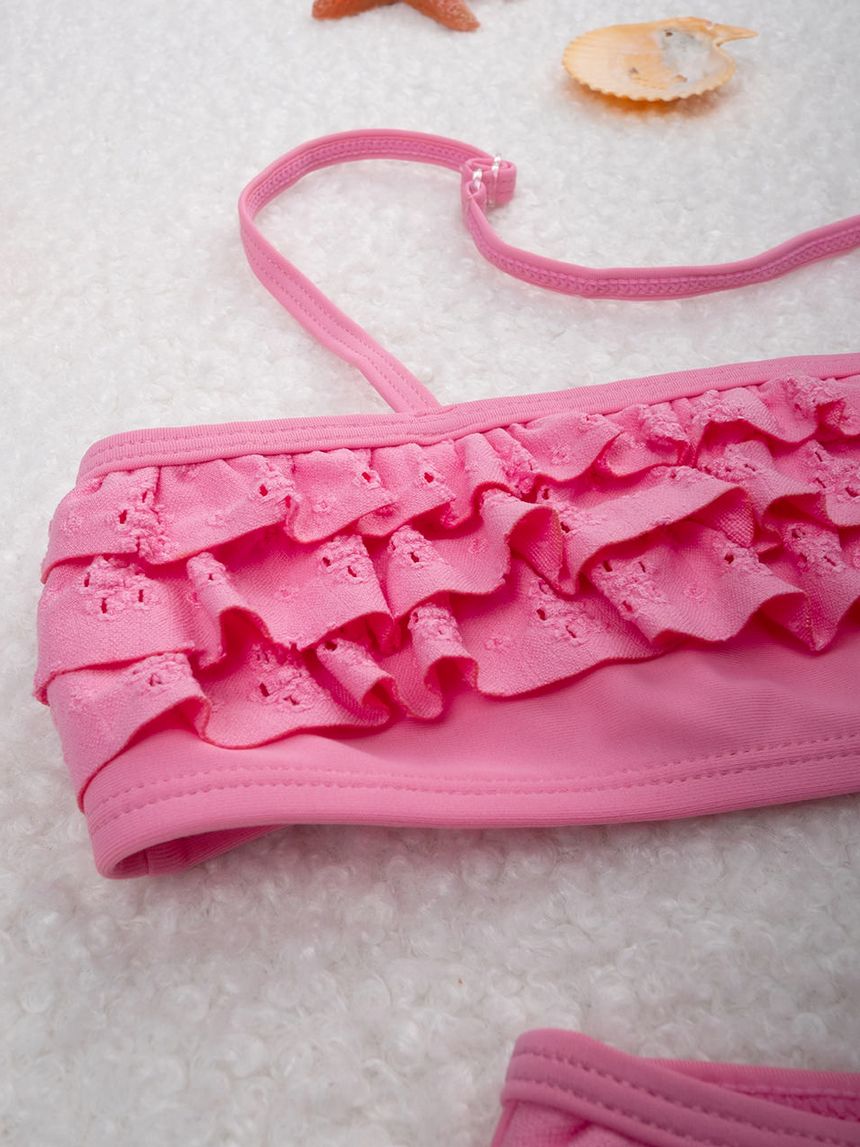 παιδικό μαγιό μπικίνι ροζ sangallo για κορίτσι - Prénatal