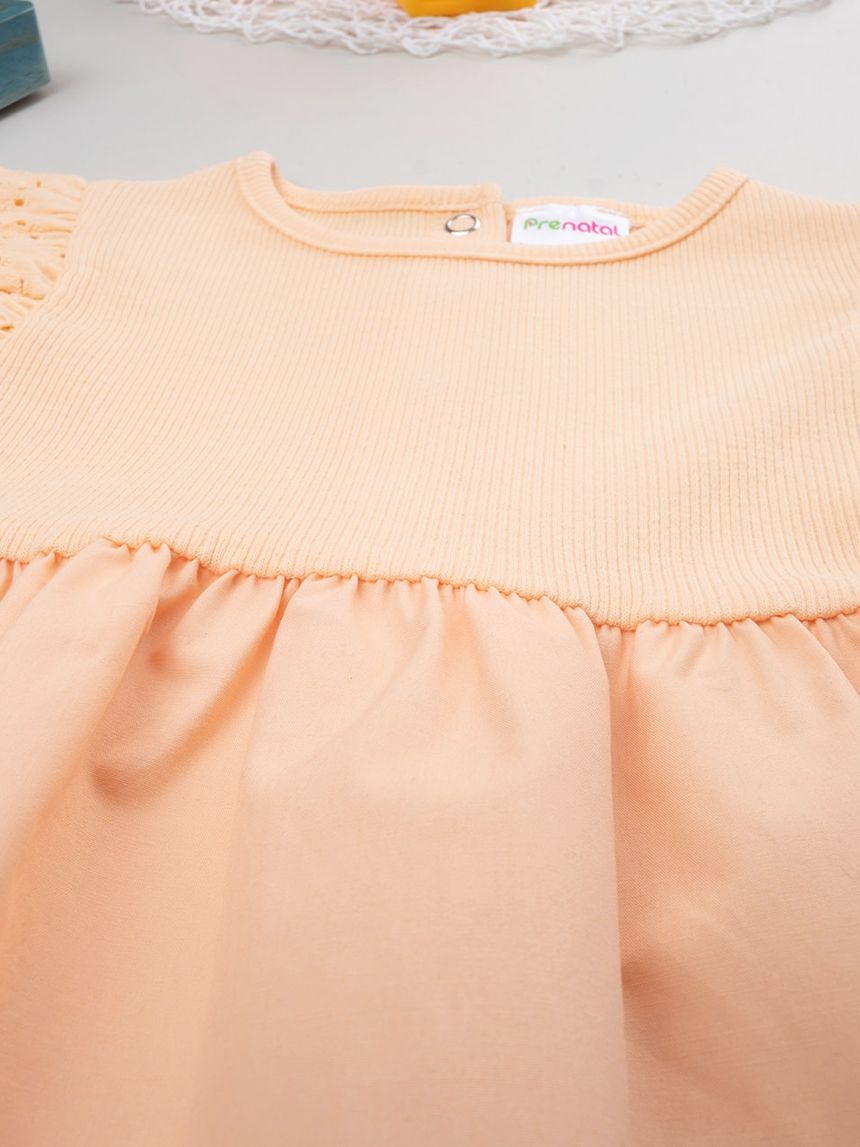 βρεφικό φόρεμα πορτοκαλί sangallo για κορίτσι - Prénatal