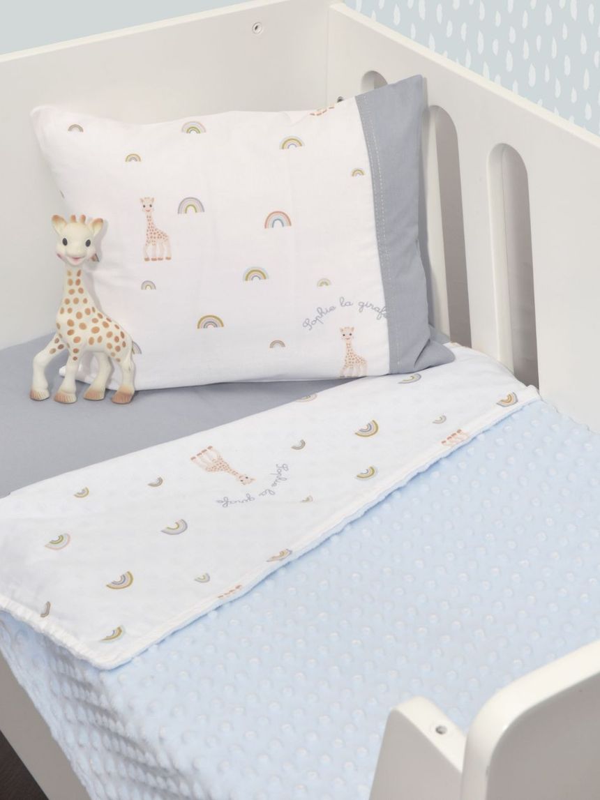 Sophie la girafe κουβέρτα λίκνου διπλής όψης minky σχέδιο 501 46-6725/501 - SOPHIE LA GIRAFE