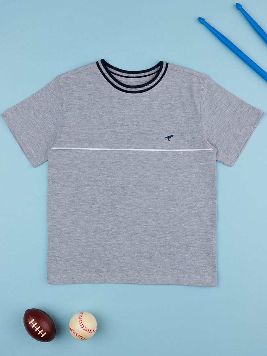 παιδικό t-shirt γκρι με δεινόσαυρο για αγόρι - Prénatal
