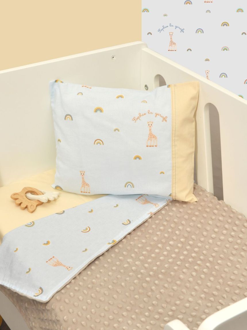 Sophie la girafe κουβέρτα λίκνου διπλής όψης minky σχέδιο 504 46-6725/504 - SOPHIE LA GIRAFE