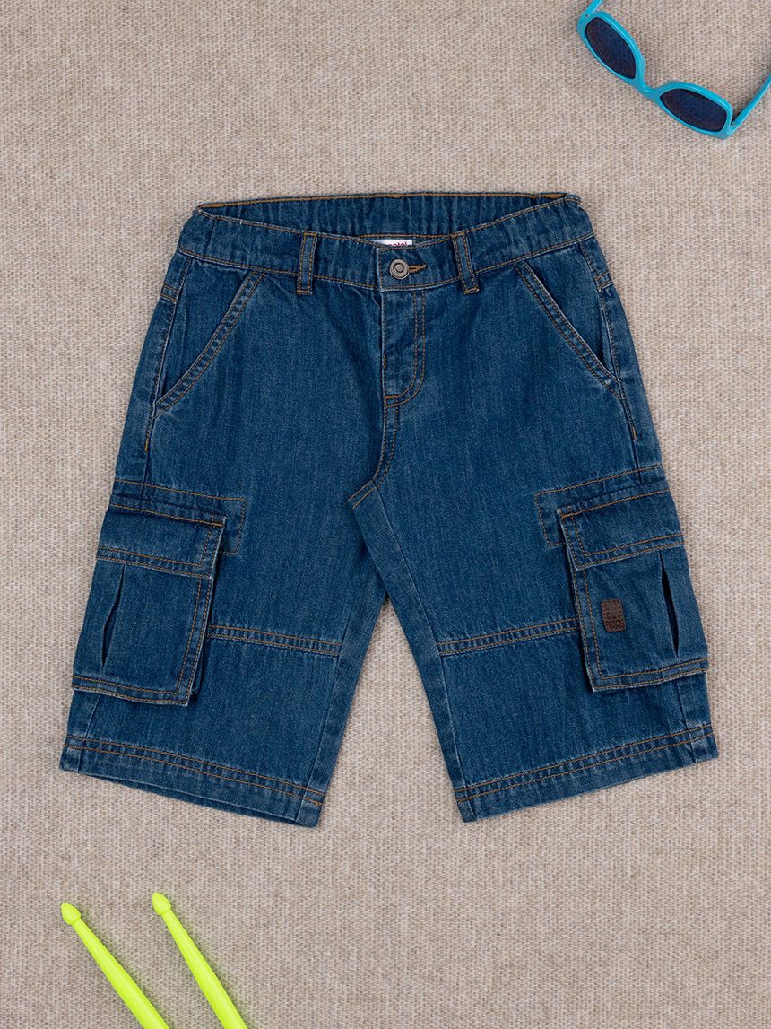παιδική βερμούδα τζιν μπλε για αγόρι - Prénatal