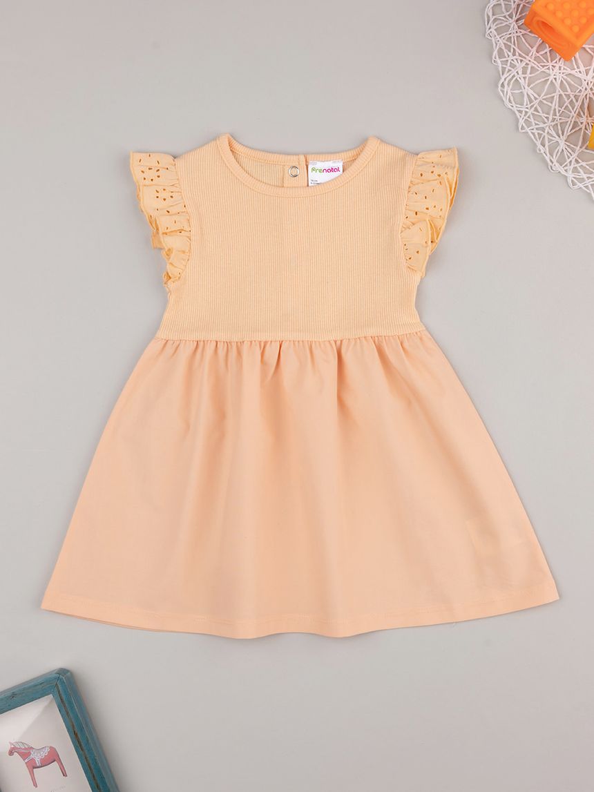βρεφικό φόρεμα πορτοκαλί sangallo για κορίτσι - Prénatal