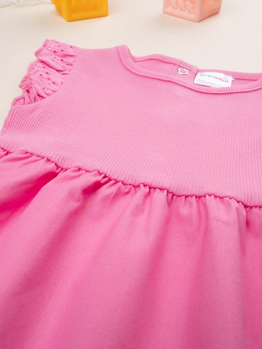 βρεφικό φόρεμα φούξια sangallo για κορίτσι - Prénatal