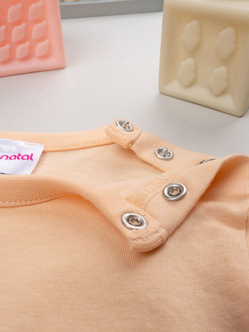 βρεφική πιτζάμα πορτοκαλί/μπλε με γατάκια για κορίτσι - Prénatal