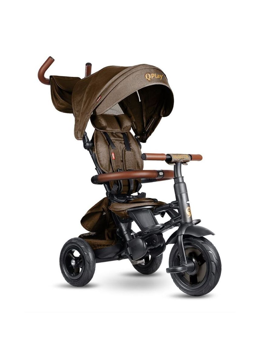 Qplay ποδήλατο τρίκυκλο rito deluxe air gel wheels brown 01-1212068-04 - QPLAY