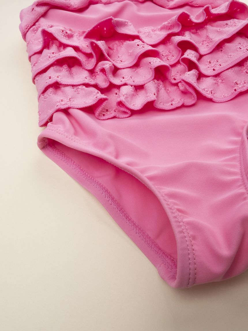 βρεφικό ολόσωμο μαγιό φούξια sangallo για κορίτσι - Prénatal