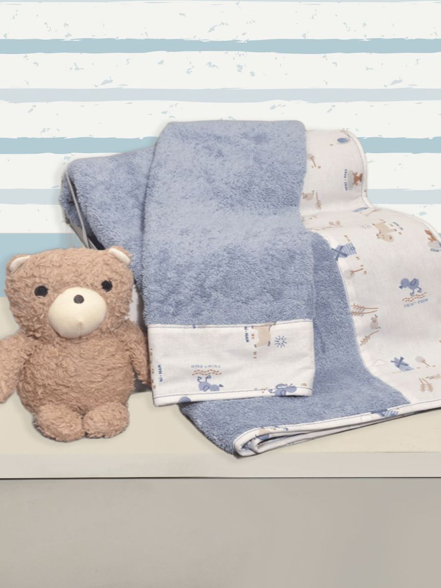 Baby oliver σετ πετσέτες 2 τεμ 100% βαμβάκι σχέδιο 414 ραφ 46-6760/414 - Baby Oliver