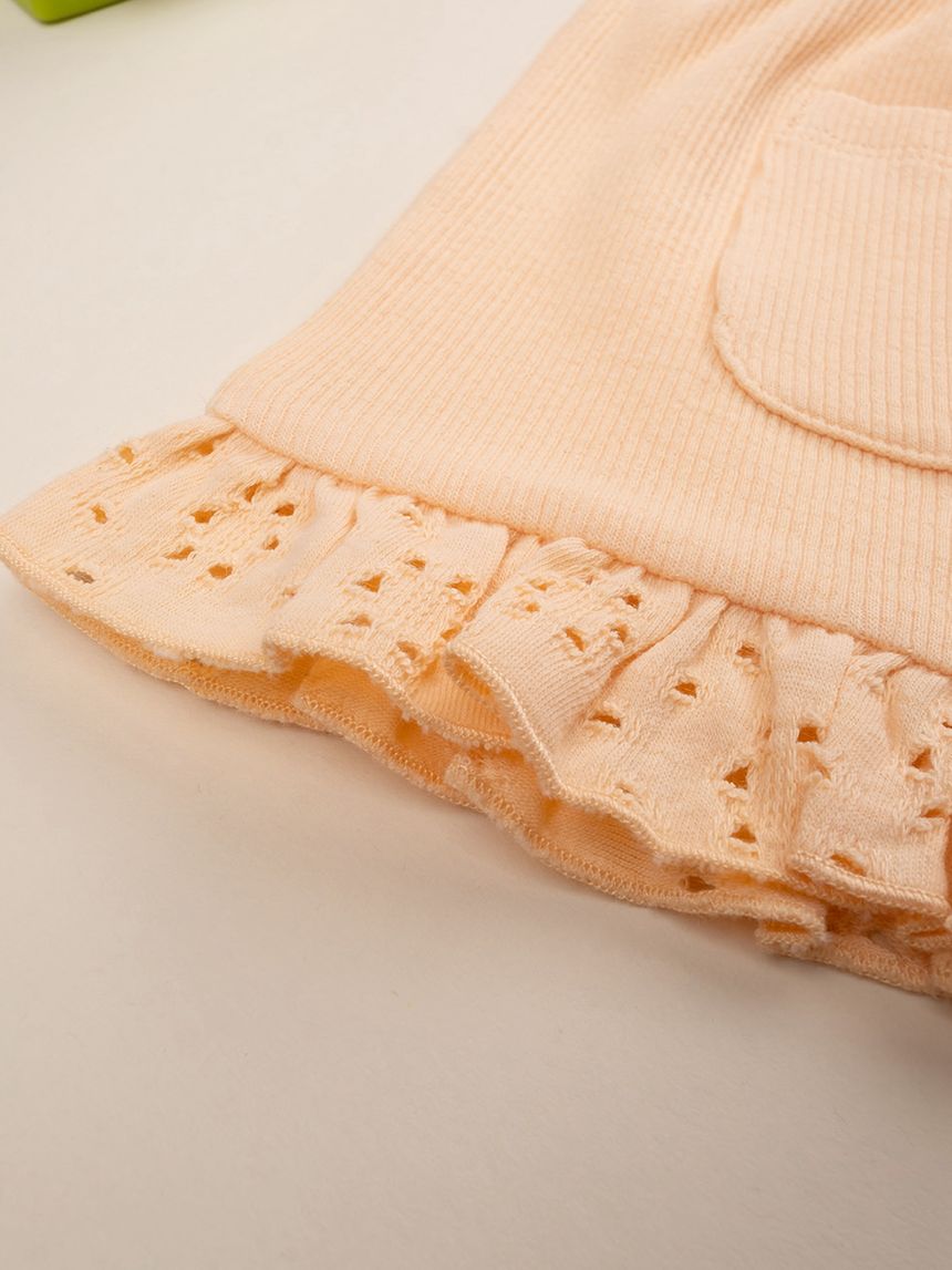 βρεφικό σορτσάκι ριμπ πορτοκαλί sangallo για κορίτσι - Prénatal