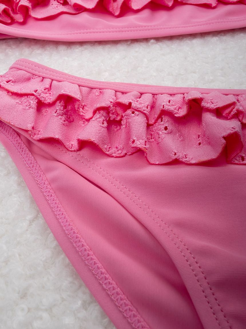 παιδικό μαγιό μπικίνι ροζ sangallo για κορίτσι - Prénatal