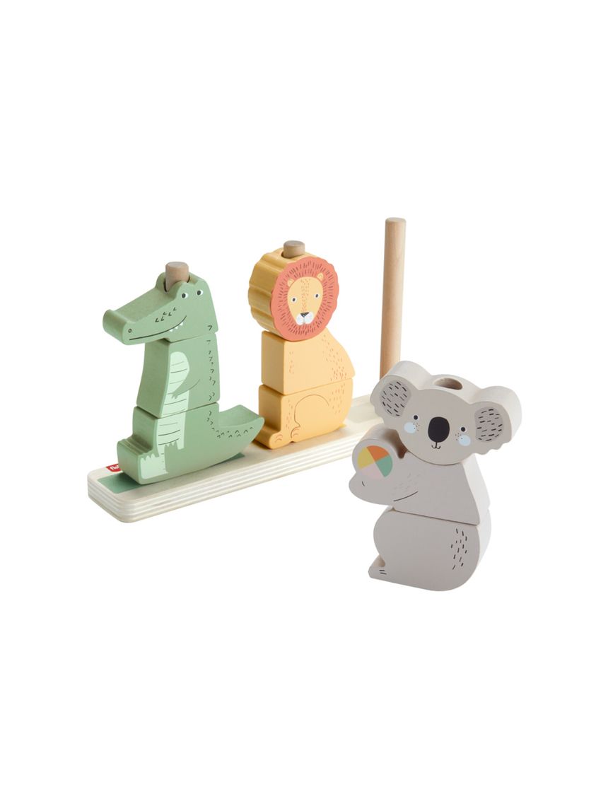 Mattel fisher-price wooden stack & sort animals ξύλινα ζωάκια hxv04 - Fisher-Price