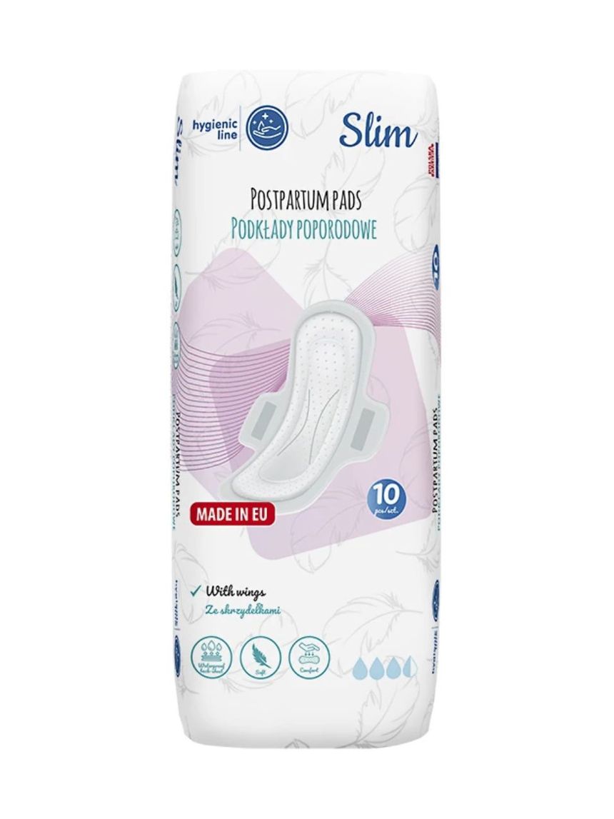 Akuku σερβιέτες λοχείας slim με φτερά 10τμχ a0069 - Akuku