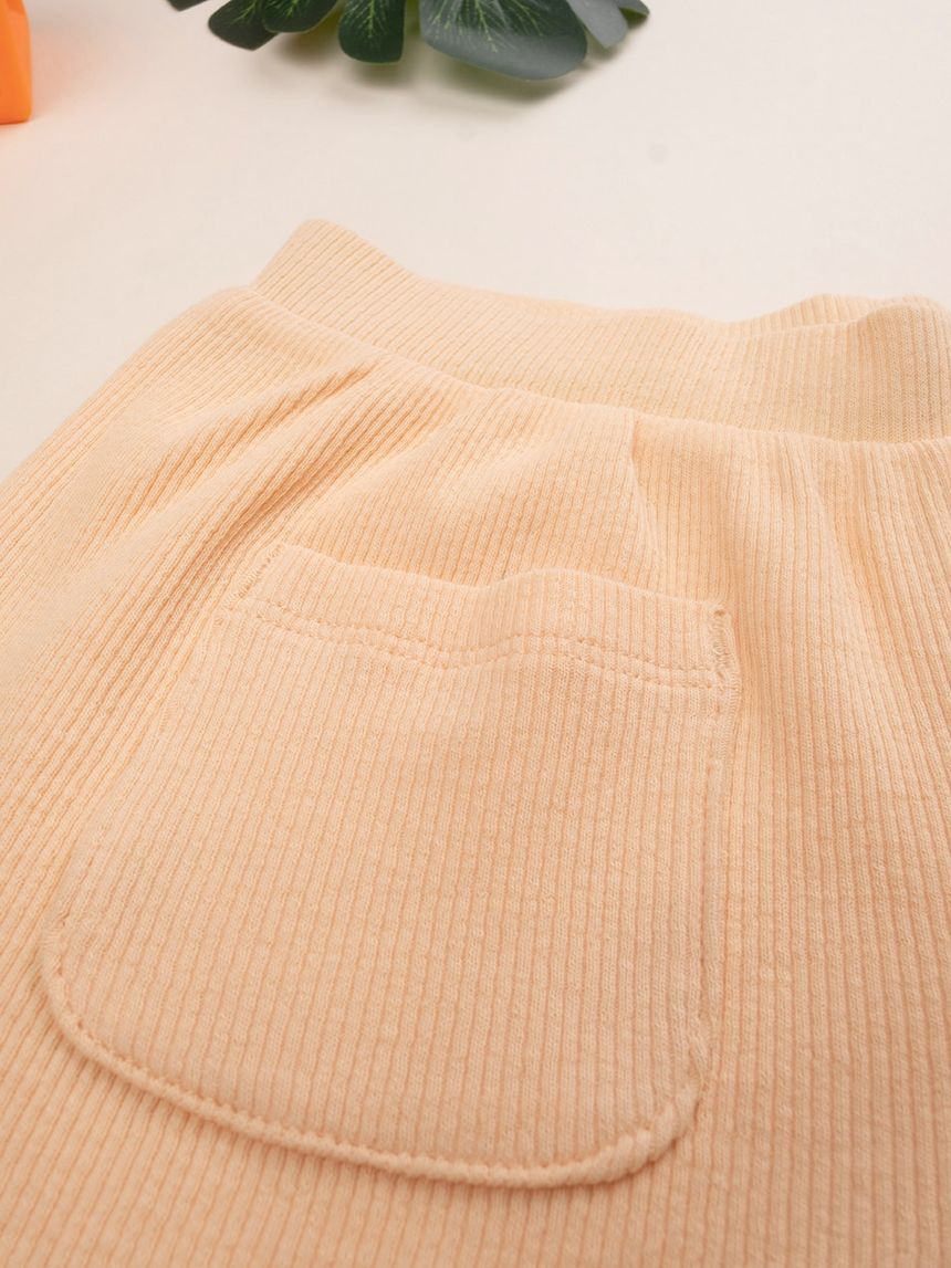 βρεφικό σορτσάκι ριμπ πορτοκαλί sangallo για κορίτσι - Prénatal