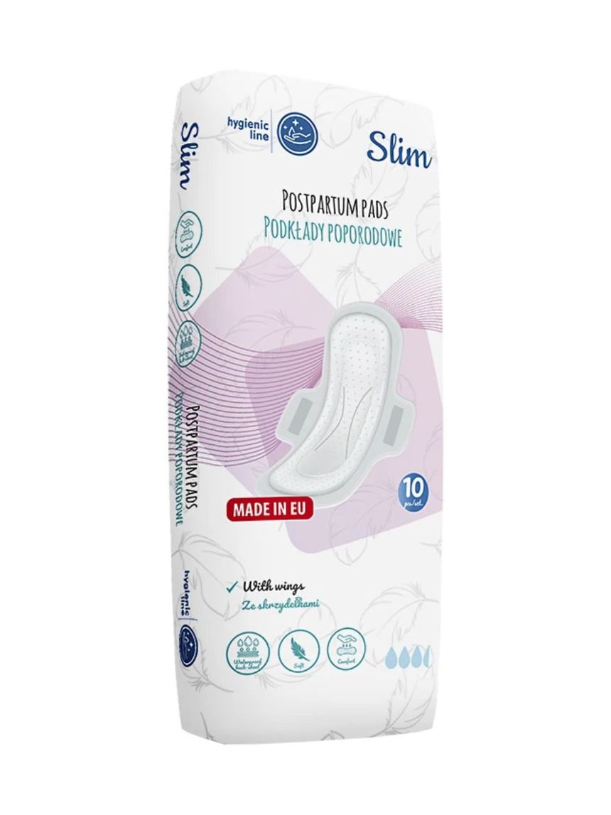 Akuku σερβιέτες λοχείας slim με φτερά 10τμχ a0069 - Akuku