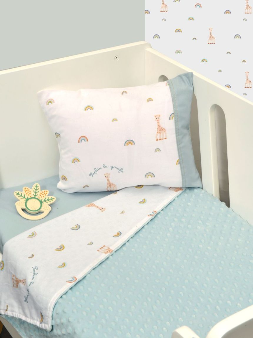 Sophie la girafe κουβέρτα λίκνου διπλής όψης minky σχέδιο 503 46-6725/503 - SOPHIE LA GIRAFE