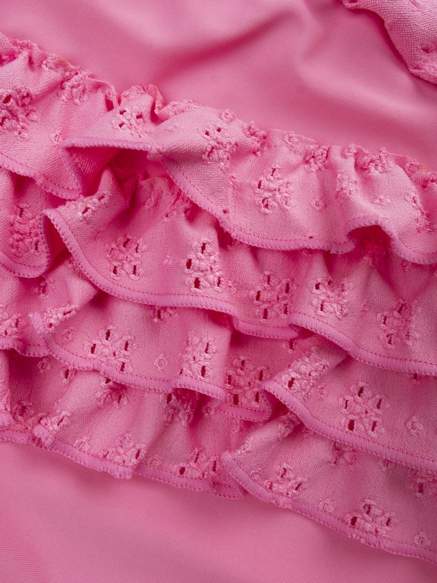 βρεφικό ολόσωμο μαγιό φούξια sangallo για κορίτσι - Prénatal