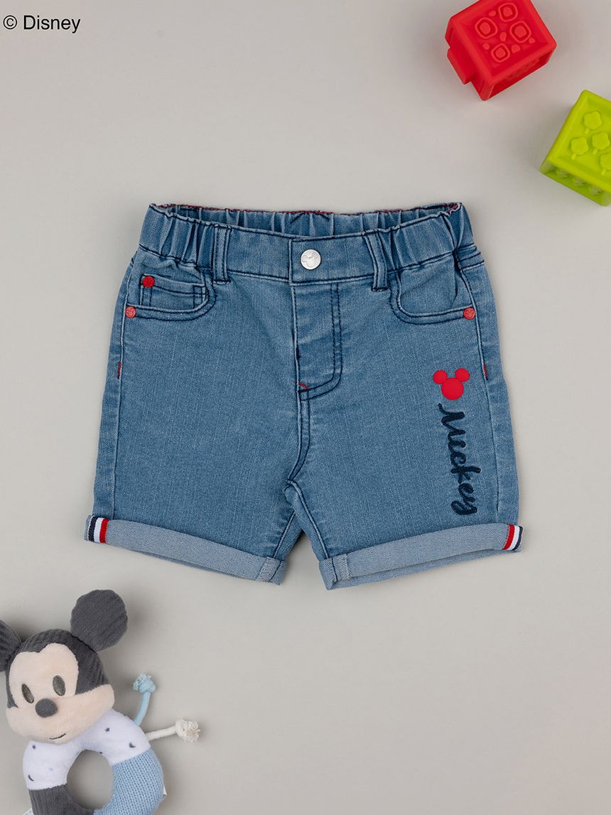 βρεφική τζιν βερμούδα μπλε mickey για αγόρι - Prénatal