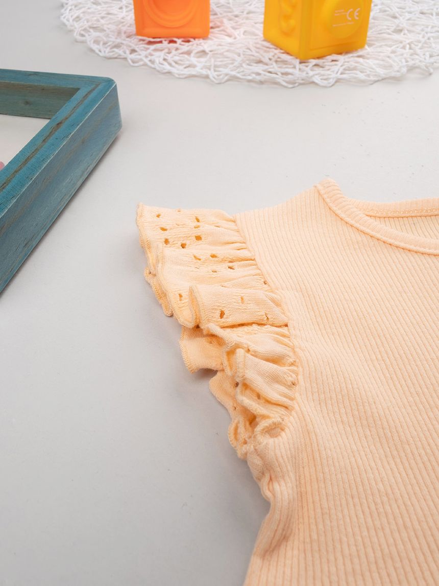 βρεφικό φόρεμα πορτοκαλί sangallo για κορίτσι - Prénatal