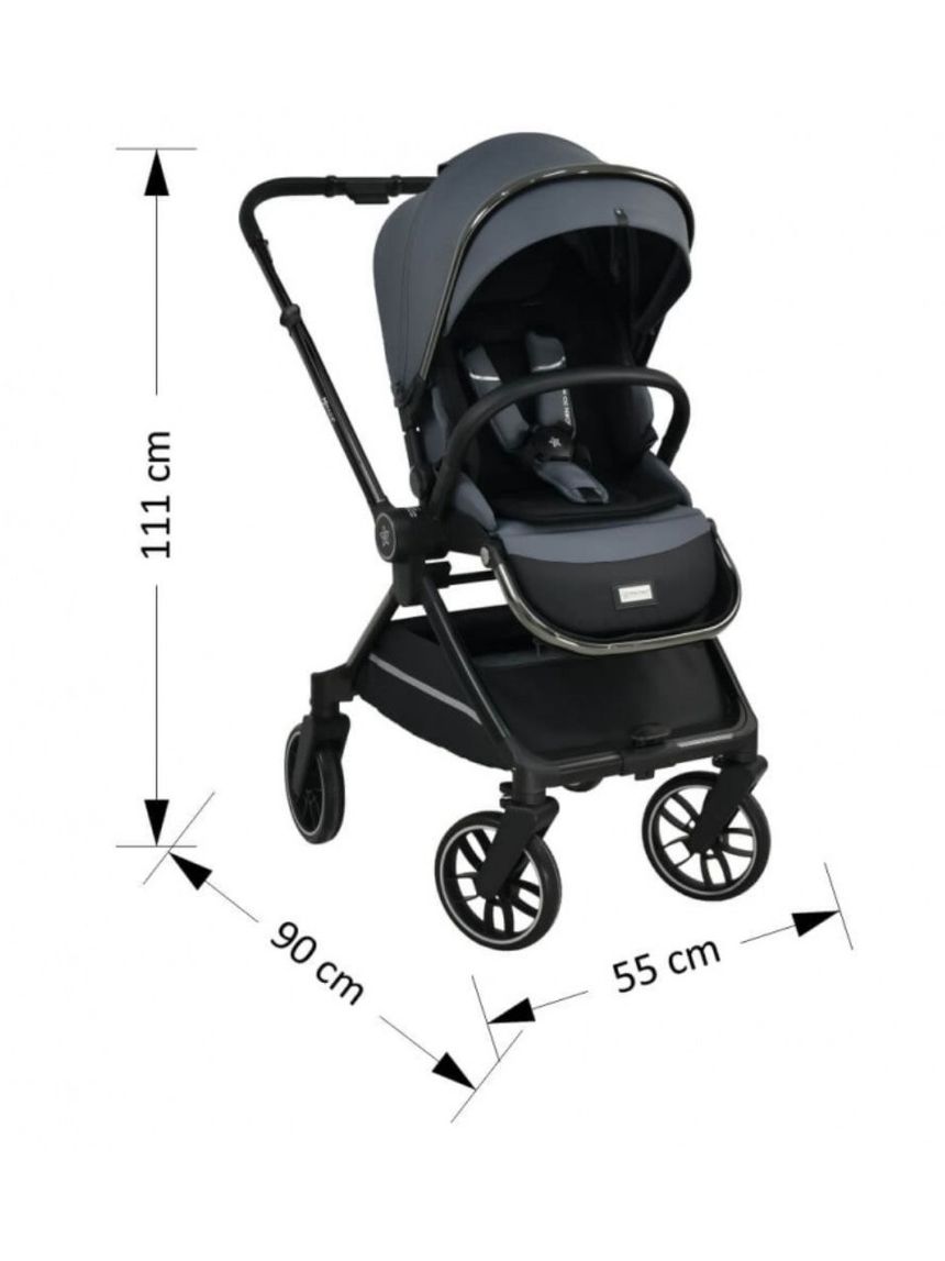 Bebe stars πολυκαρότσι mirage 2σε1 grey 331-188 - Bebe Stars