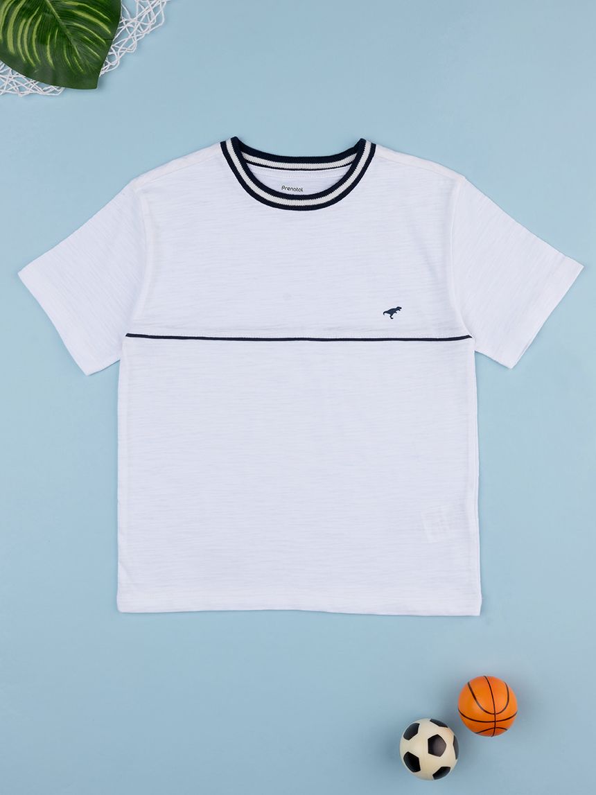 παιδικό t-shirt λευκό με δεινόσαυρο για αγόρι - Prénatal
